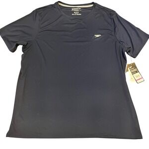 Speedo Men's Navy Blue Performance TShirt 2XL UPF 50 Quick Dry Athletic Fit